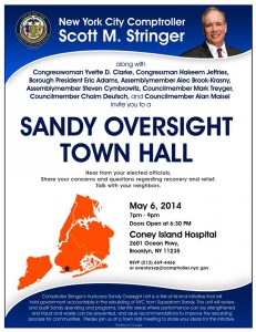 ALL BROOKLYN Comptroller Stringer Sandy Oversight Town Hall @ Coney Island Hospital | New York | United States