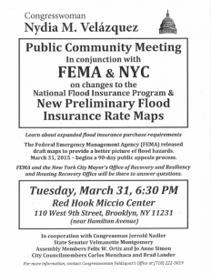 RED HOOK/GOWANUS NFIP and new FEMA maps Public Meeting @ Red Hook Miccio Center | New York | United States