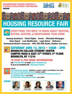 NHS Housing Resource Fair @ Brooklyn College Student Center, 2nd floor | New York | United States