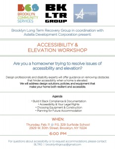 BCS/ASTELLA/BLTRG Accessibility and Elevation Workshop @ P. S. 329 Surfside School | New York | United States