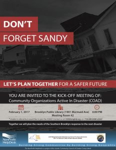 Southern Brooklyn Community Organizations Active in Disaster (COAD) Kick-off Meeting